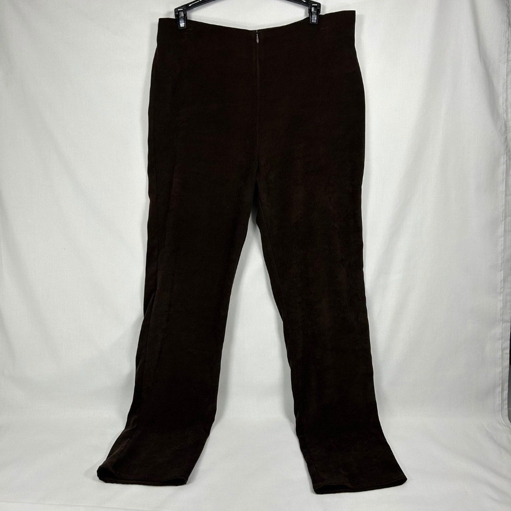 Express Vintage 90s Woman's High Rise Front Zip  Pants 11 /12 Brown Faux Suede